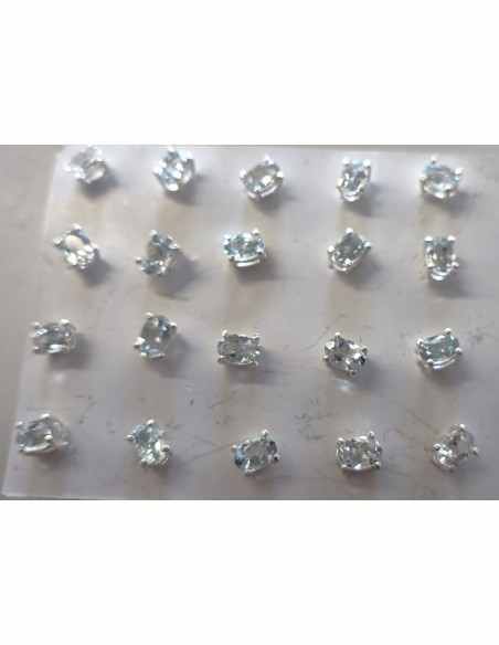 Aigue marine boucles d'oreilles