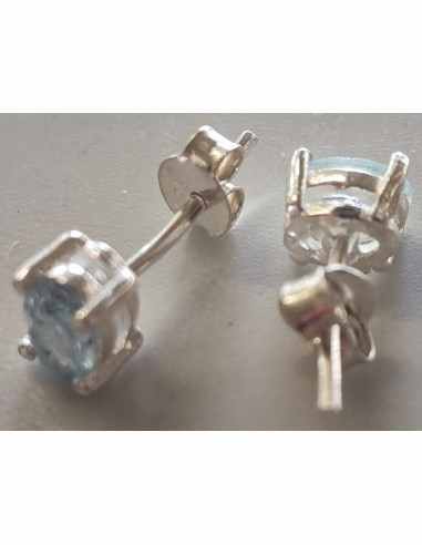 Aigue marine boucles d'oreilles