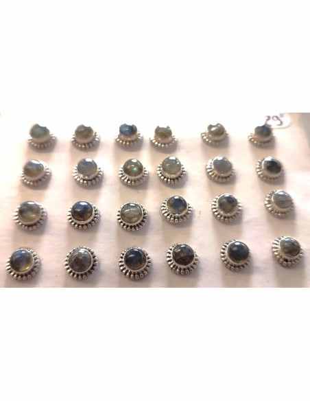 Boucles Labradorite argent