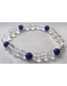 Lapis lazuli et quartz 8mm Bracelet 2