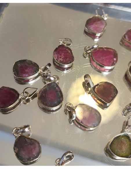 Tourmaline Melon d'eau pendentif