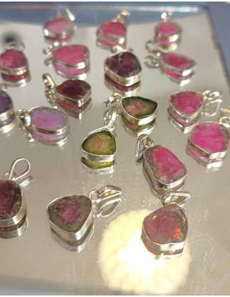 Tourmaline Melon d'eau pendentif