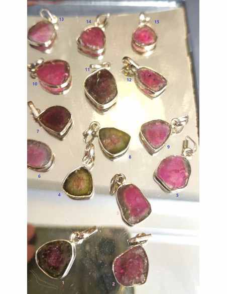 Tourmaline Melon d'eau pendentif