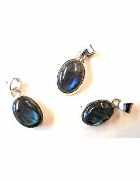 Pendentif ovale labradorite