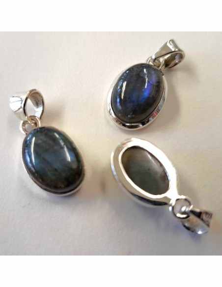 Pendentif ovale labradorite