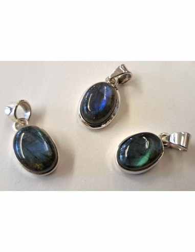 Pendentif ovale labradorite