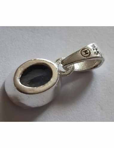 Pendentif aigue marine ovale