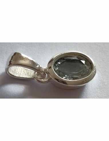 Pendentif aigue marine ovale
