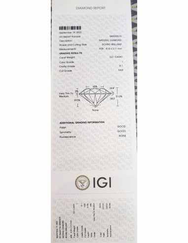 Diamant avec certificat.