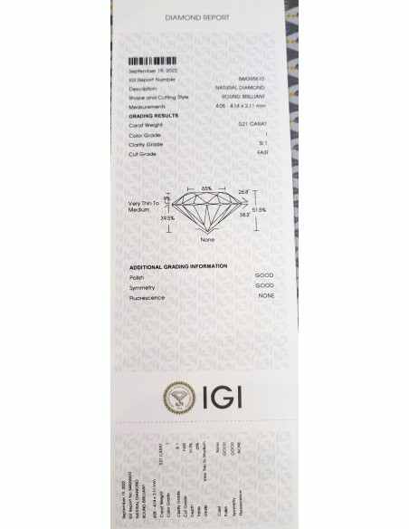 Diamant avec certificat.