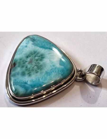 Pendentif en larimar argent