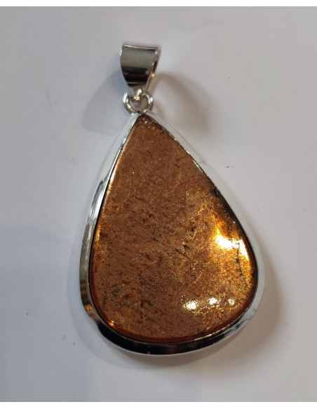 Pendentif pierre du soleil argent