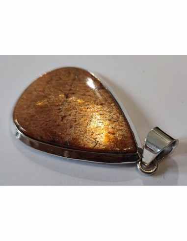 Pendentif pierre du soleil argent