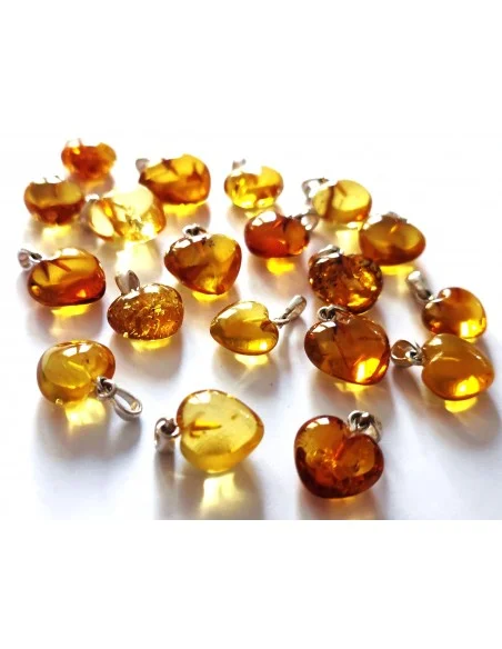 Coeur Ambre pendentif