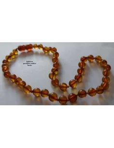 Collier 5mm ambre brute