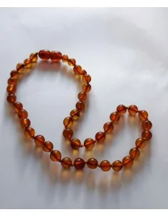 Collier 5mm ambre brute 2