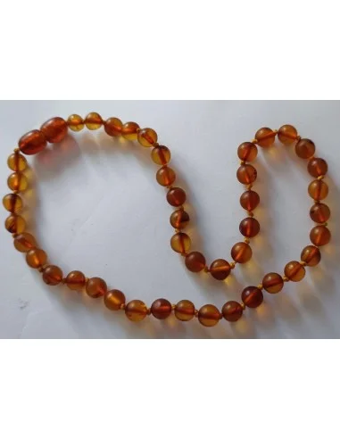Collier 5mm ambre brute