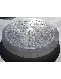 Miroir sélenite fleur de vie 2