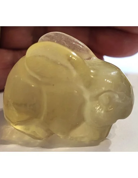 Lapin en pierre fluorite