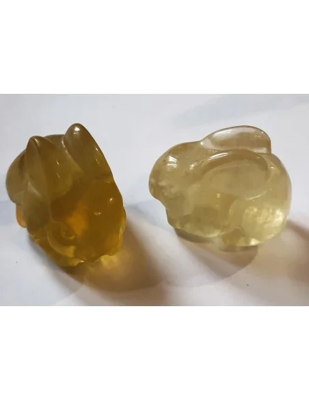Lapin en pierre fluorite
