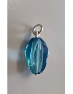 Aqua aura bleu sibérien pendentif 2