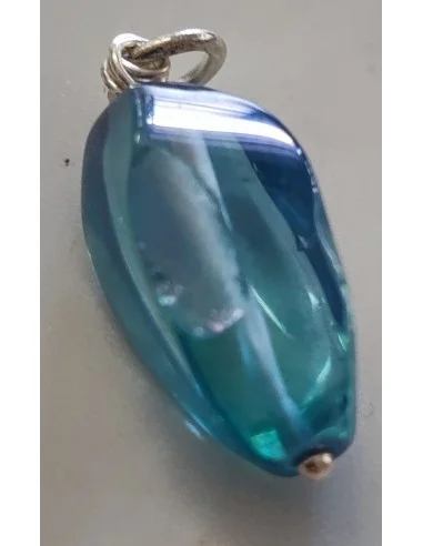 Aqua aura bleu sibérien pendentif