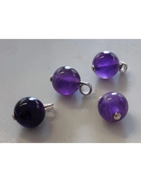 Améthyste 8mm pendentif