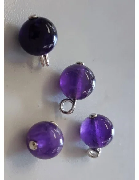 Améthyste 8mm pendentif