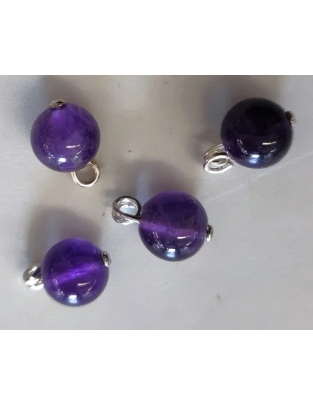 Améthyste 8mm pendentif