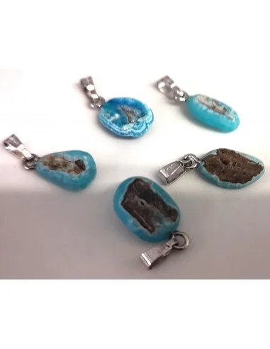 Hermimorphite cristallisée pendentif