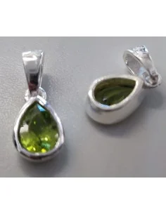 Péridot gemme goûte pendentif 2