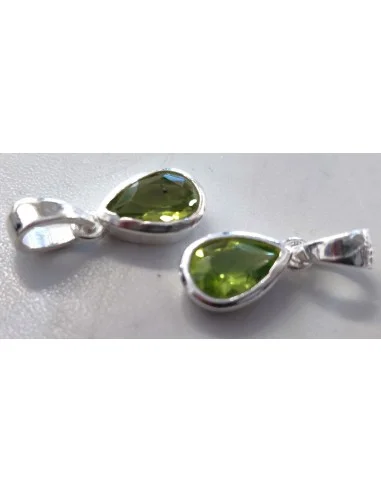Péridot gemme goûte pendentif