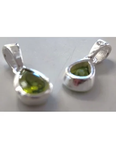 Péridot gemme goûte pendentif