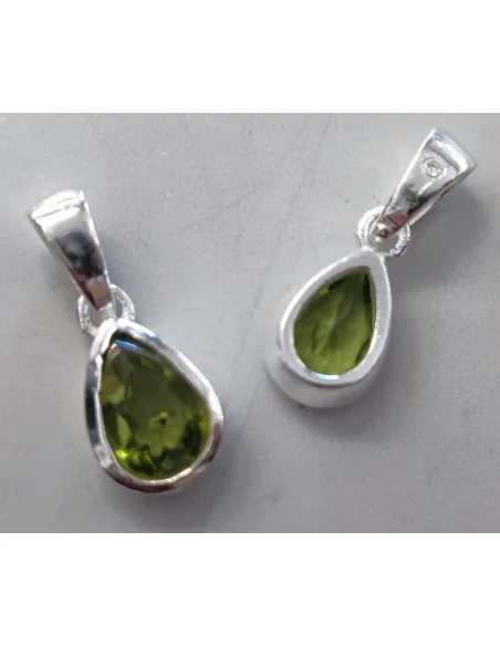 Péridot gemme goûte pendentif