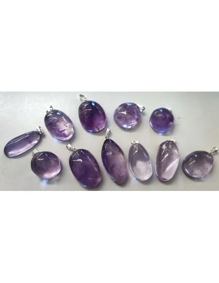 Améthyste pendentif plat