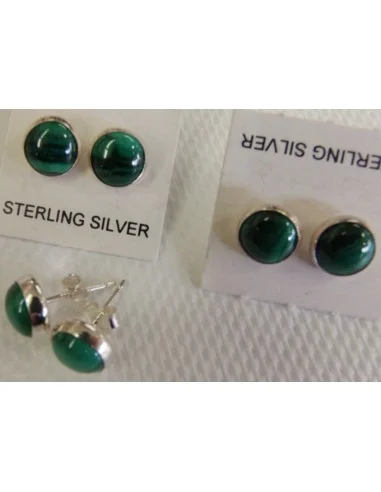Boucles d'oreilles pouce malachite