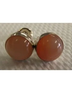 Boucles d'oreilles pouce pierre de lune orange