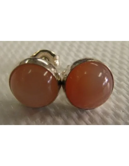 Boucles d'oreilles pouce pierre de lune orange