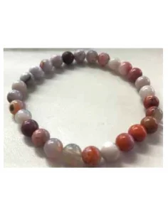 Calcedoine rouge 6mm bracelet 2