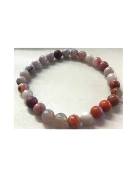 Calcedoine rouge 6mm bracelet