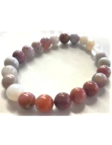 Calcedoine rouge 8mm bracelet