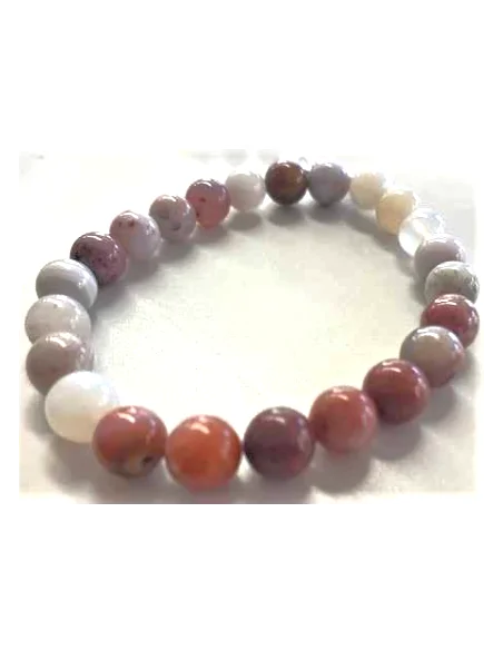 Calcedoine rouge 8mm bracelet