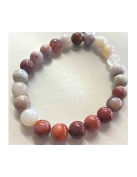 Calcedoine rouge 8mm bracelet