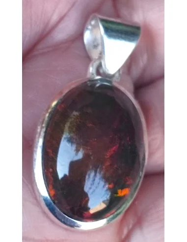 Opale noire Australie pendentif