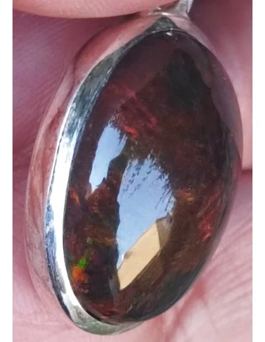 Opale noire Australie pendentif