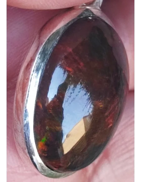 Opale noire Australie pendentif