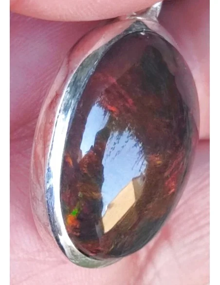Opale noire Australie pendentif