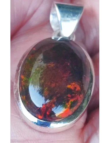 Opale noire Australie pendentif