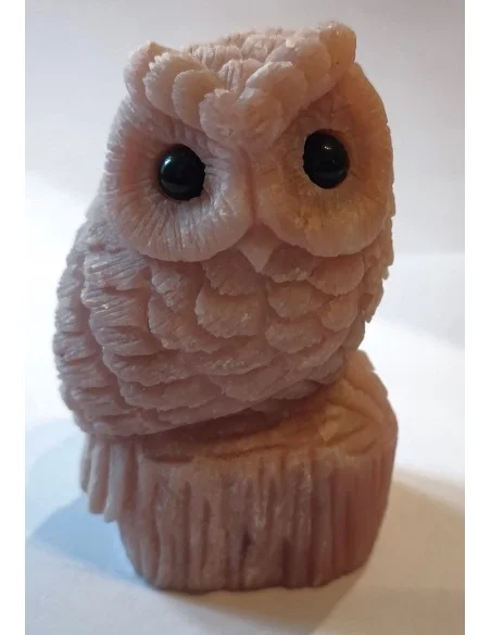 Chouette quartz rose