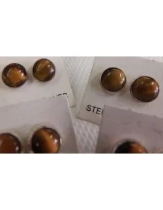 Boucles d'oreilles pouce oeil de tigre 2